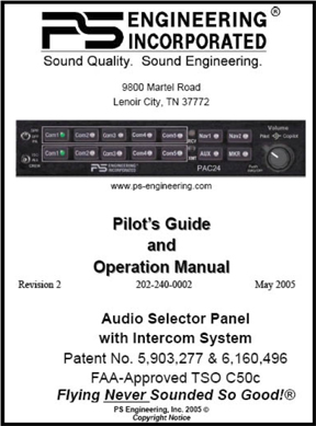 PAC24 Audio Panel Manual